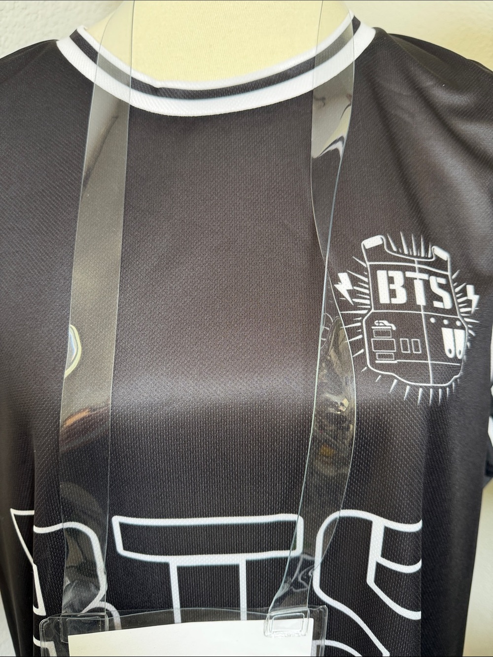 BTS RM Black Sleeveless Jersey + Clear Photo Card Lanyard - Picture 10 of 14